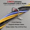Aothotop 2" Aluminum Cable Management D Ring 10 Pack Cable Organizer Silver view 2
