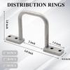 Aothotop 2" Aluminum Cable Management D Ring 10 Pack Cable Organizer Silver view 4