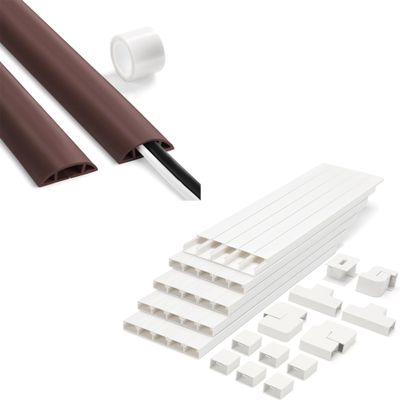 Floor Cable Cover 3ft Brown, LZEOY Cord Covers for Wires on Floor & Wall Cable Cover 392.5in