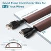 Floor Cable Cover 3ft Brown, LZEOY Cord Covers for Wires on Floor & Wall Cable Cover 392.5in view 4