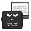 kwmobile Neoprene e-Reader Pouch Size 6,8-7" eReader - Universal eBook Sleeve Case with Zipper, Wrist Strap - White/Black view 1