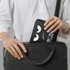 kwmobile Neoprene e-Reader Pouch Size 6,8-7" eReader - Universal eBook Sleeve Case with Zipper, Wrist Strap - White/Black view 3