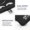 kwmobile Neoprene e-Reader Pouch Size 6,8-7" eReader - Universal eBook Sleeve Case with Zipper, Wrist Strap - White/Black view 4