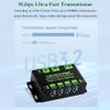 4-CH USB 3.2 Gen1 HUB, 4X Extended USB 3.2 Gen1 Ports, USB 3.2 Gen1 5Gbps Ultra-Fast Transmission,Compatible with Windows/Linux/Android Systems, No Driver Required, Plug-and-Play, with Metal Case view 4