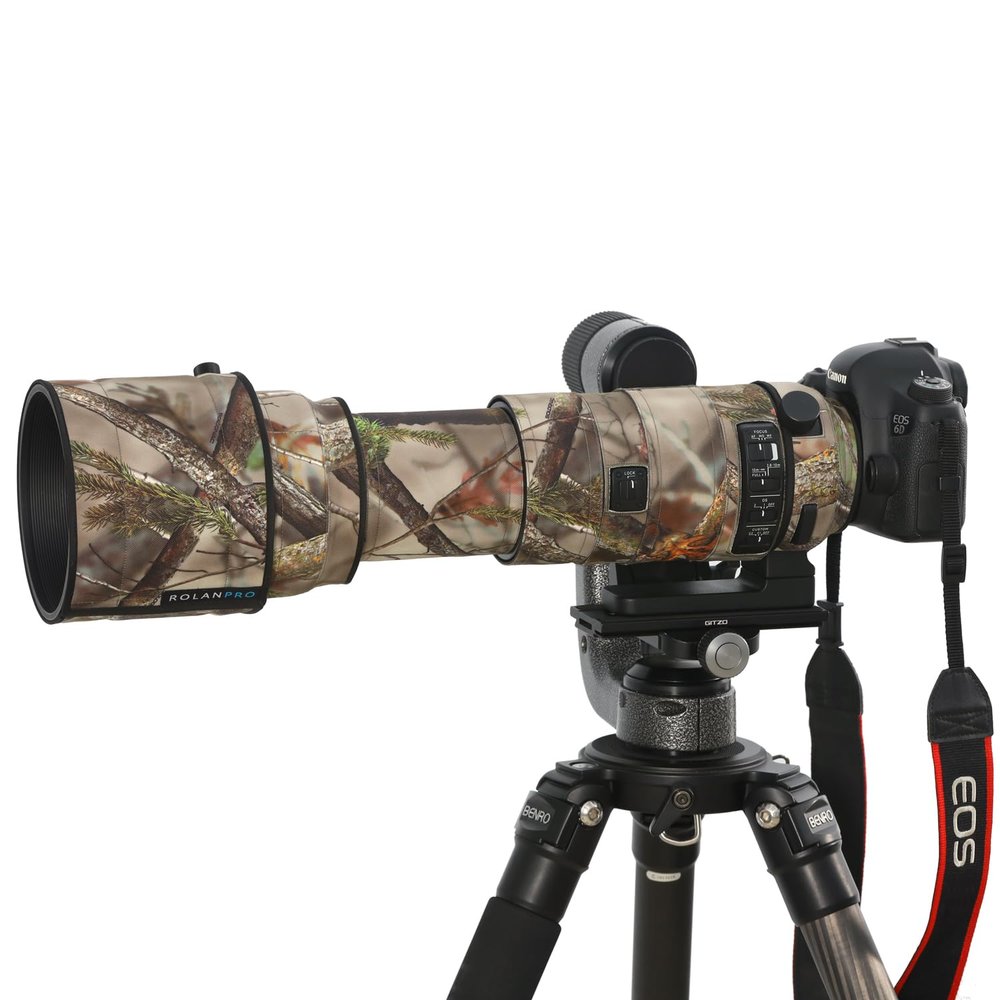 Rolanpro Waterproof Lens Cover for Sigma 150-600mm F5-6.3 DG OS HSM Sports Raincover Lens Protective Sleeve Case-#20 Jungle camo Waterproof