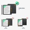kwmobile eReader Case Compatible with Kobo Libra 2 Case - PU Leather Reading Device Protective Cover - Grey view 2