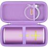 BOVKE Hard Carrying Case for Ultimate Ears MEGABOOM 4/3 Portable Waterproof Bluetooth Speaker, UE MEGABOOM 4 Travel Holder with Mesh Pocket for Charging Cables, Lilac view 1