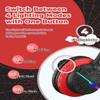 iClever BTH12 Kids Bluetooth Headphones,Colorful LED Lights,74/85dBA Safe Volume,85H Playtime,Fast Charging,Bluetooth 5.2,Over Ear Kids Headphones Wireles for iPad/Tablet/Airplane,Black/Red view 2