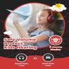 iClever BTH12 Kids Bluetooth Headphones,Colorful LED Lights,74/85dBA Safe Volume,85H Playtime,Fast Charging,Bluetooth 5.2,Over Ear Kids Headphones Wireles for iPad/Tablet/Airplane,Black/Red view 3