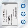 TI-84 Plus CE Battery, [3500mAh] High Capacity Replacement Battery Fits Texas Instruments TI 84 Plus CE, TI Nspire CX/CX II, P/N:P11P35-11-N01/3.7L, TI Nspire CX CAS/CX II CAS view 3