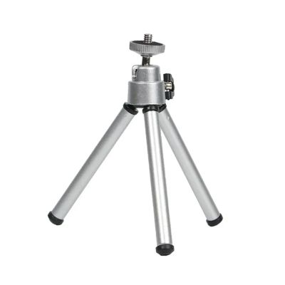 LKBEJMYY Mini Flexible Tripod 2 Section Bracket for Projector Camera(Silver)