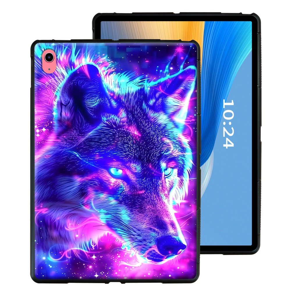 FXIANGWL Case for iPad 10th Generation Matte Tablet Cover, iPad 10 Case 2022 (10.13 inch), Multiple Exquisite Patterns to Choose from Soft TPU Slim Shockproof Tablet Cover(Galaxy Wolf)