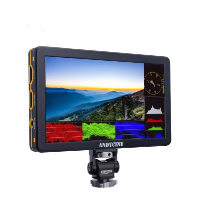 ANDYCINE Video Camera Monitor T6 HDMI 6 inch 4K DSLR 1920x1080 Durable Aluminum Shell On Camera Monitor with All Waveform,3D LUT, Focus Assist, False Color, Exposure, Zoom, Image Flip