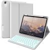 kenke for iPad 11/10th Gen Case with Keyboard 11/10.9 inch 2025 A16/2022, Detachable Wireless Bluetooth Keyboard Case with Right Side Pencil Holder, Backlit White Square Keycaps (Gray) view 1