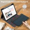 kenke for iPad 11/10th Gen Case with Keyboard 11/10.9 inch 2025 A16/2022, Detachable Wireless Bluetooth with Right Side Pencil Holder, Backlit Black Square Keycaps (Black) view 3