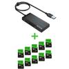 KEXIN 10 Pack 64GB Micro SD Card Memory Card + KEXIN USB Hub 3.0 USB Splitter view 1