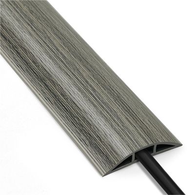 Cable Floor Cover LZEOY, 10ft Electrical Cord Cover, Wood Grey Floor Wire Cover, Soft PVC Floor Cable Covers for Cords, Electric Cord Covers for Floor for Home, Offices, Hotel, Outdoor