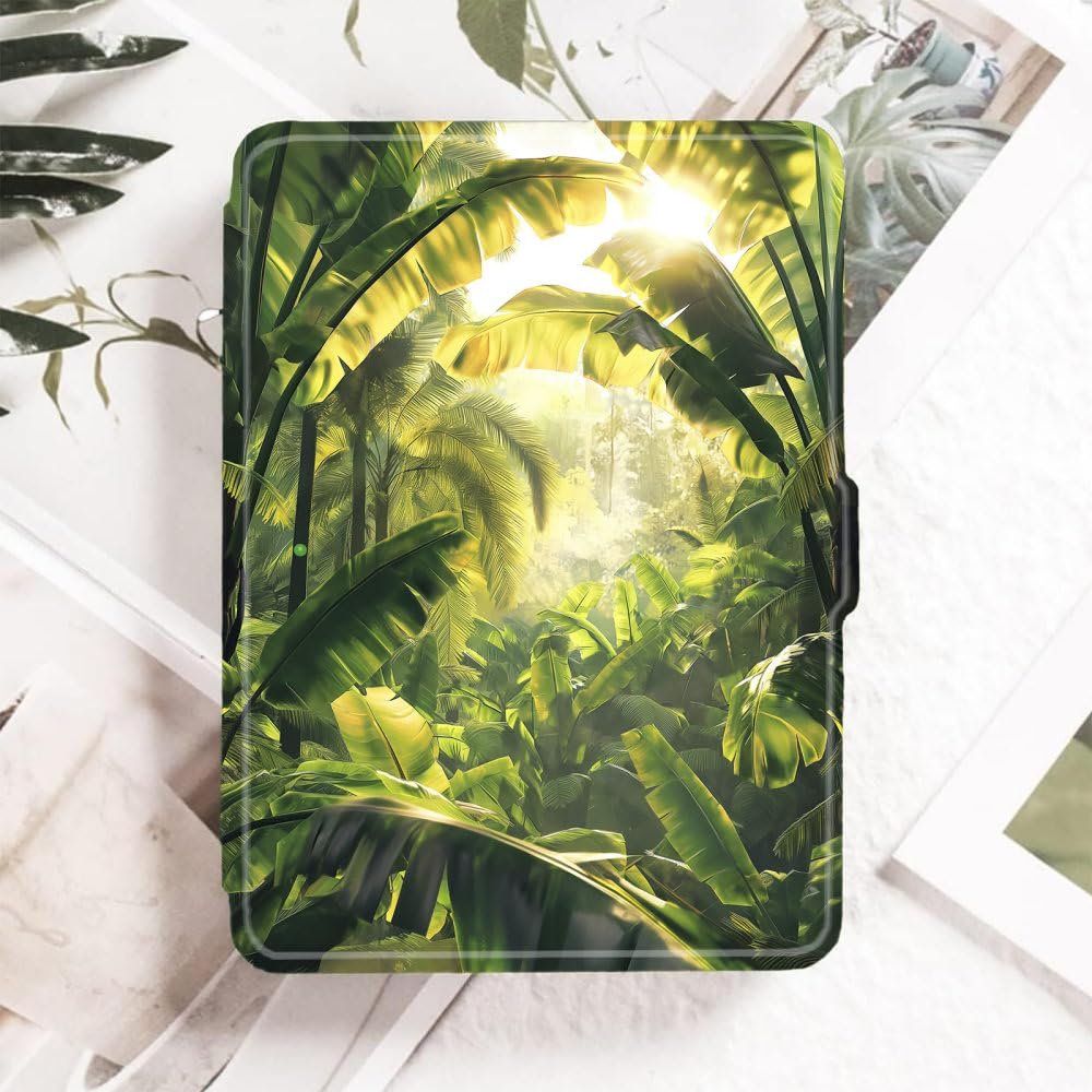 Case for Kindle Oasis Waterproof Cover with Auto Sleep Wake Only Fits 7 Inch Kindle Oasis(10Th 2019 Release & 9Th 2017 Release)-Tropical Plant Jungle