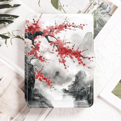 Case for Kindle Case for Kindle 2014 (Kindle 7Th Generation) Slim Ereader Protective Cover Printed Case for Old Kindle Model No.Wp63Gw-Ink Landscape Painting
