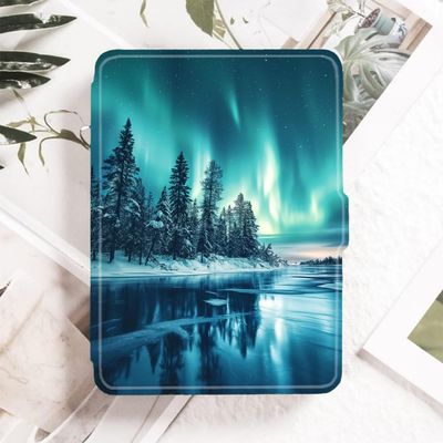 Case for Kindle Scribe (10.2", 2022 Release), Smart Case with Pen Holder & Auto Wake/Sleep Function for 10.2-Inch Kindle Scribe (2022 Released)-Natural Forest Aurora