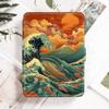 Case for 10.2-Inch Kindle Scribe (2022 Released), Slim Lightweight Pu Leather Cover with Pen Holder and Auto Wake/Sleep for 10.2 Scribe E-Reader-Japanese Style Whale Waves view 1
