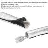 MECCANIXITY 1.5mm Heat Shroud Aluminized Sleeving 2 1/5" ID x 3.2FT Aluminum Metallic Fiberglass Heat Shroud for Fuel Lines Cables Electrical Wiring view 4