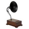 Decor Antique Gramophone Acoustic Speaker  Non-Electric Smartphone Amplifier & !Phone Dock Stand, Vintage Style in Black Finish (Black_Brown-1) view 1