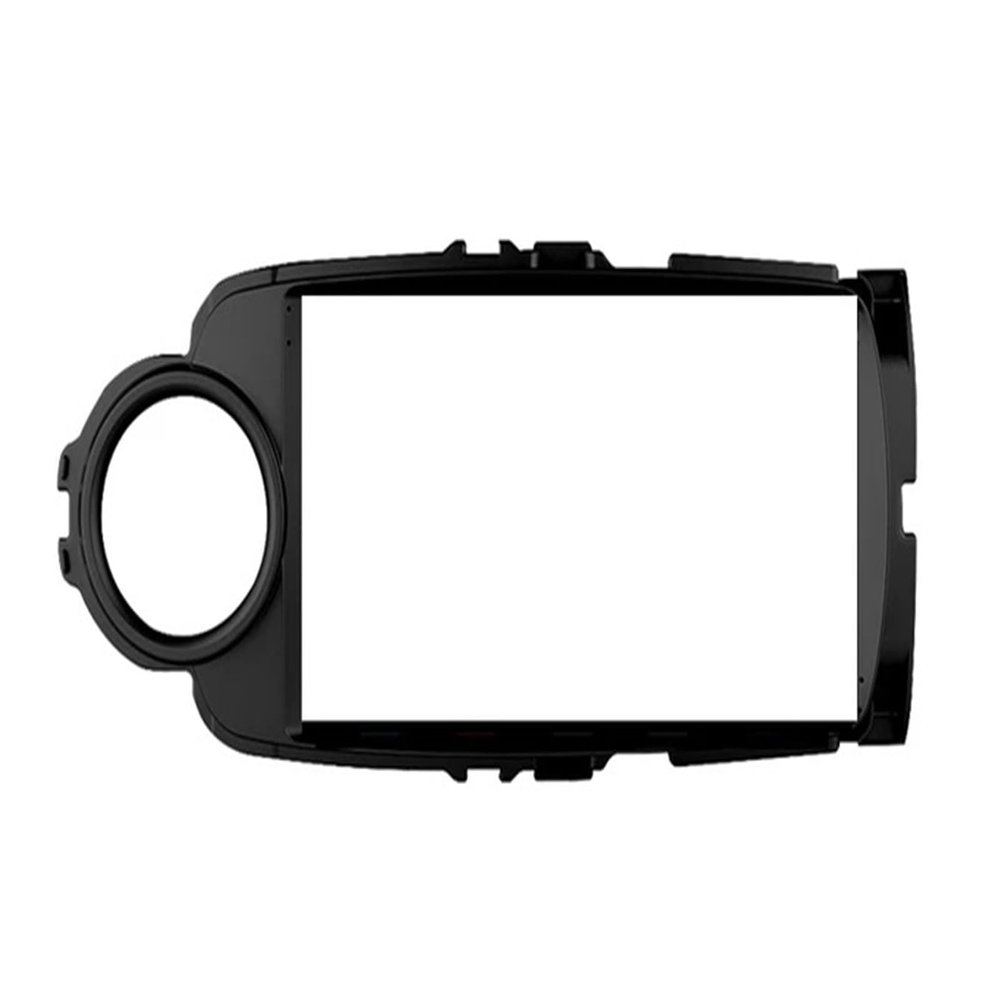 SITYORY Radio Frame 2 Din Car Radio Fascia Fit for Toyota Yaris 2012-2017 Car Stereo Audio Player DVD Panel Dash Kit Frame Center Console Holder Convenient and Practical(Black Color(LHD))