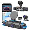 AFYWO 4 Channel Dash Cam, Front and Rear, 360 Dash Camera for Cars, 1080P FHD x4, Front 2K+1080P*2 Inside Camera, Built-in WiFi, GPS, Night Vision, 24/7 Recording Parking Mode Monitor, Free 64G Card view 1