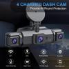 AFYWO 4 Channel Dash Cam, Front and Rear, 360 Dash Camera for Cars, 1080P FHD x4, Front 2K+1080P*2 Inside Camera, Built-in WiFi, GPS, Night Vision, 24/7 Recording Parking Mode Monitor, Free 64G Card view 2