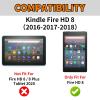 Case for Amazon Fire HD 8 Tablet (8th/7th/6th Generation 2018/2017/2016 Release),with Auto Wake/Sleep PU Leather Multi-Angle Stand Smart Cases for Fire HD 8 6/7/8th Gen 8",Cute Dolphins and Moon view 2