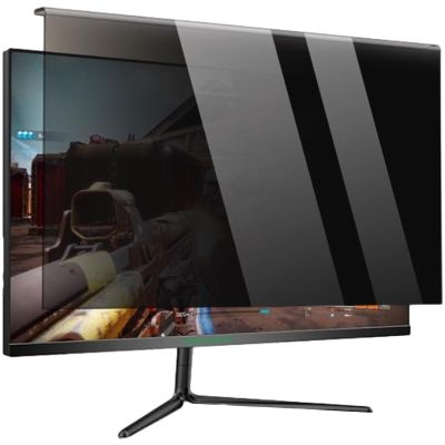 HEYVGO [2-Pack] Hanging Computer Privacy Screen Filter 27 Inch, Removable Privacy Shield Compatible with 16:9 Widescreen Monitor, Anti Blue Light Privacy Screen