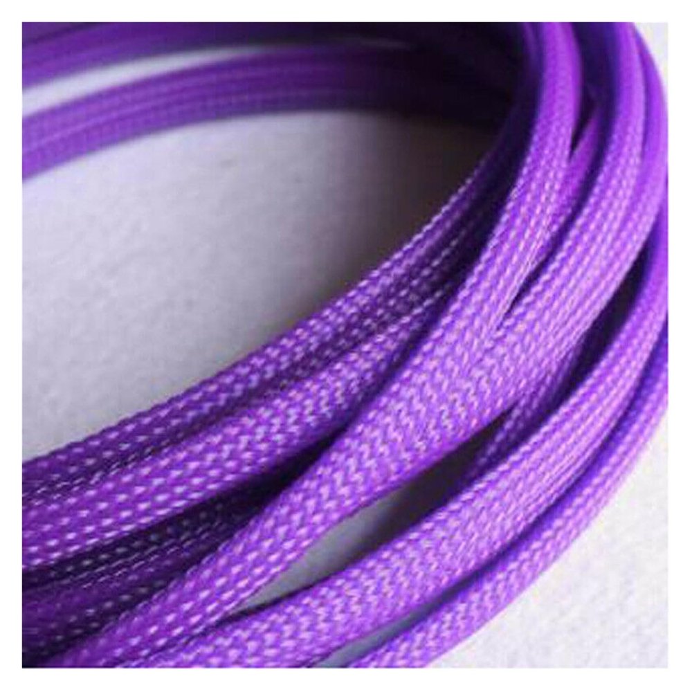 1-50M Cable Sleeves 3-25mm Purple Snakeskin Mesh Wire Protecting Nylon Tight PET Expandable Insulation Sheathing Braided Sleeves(2Meters,12mm)