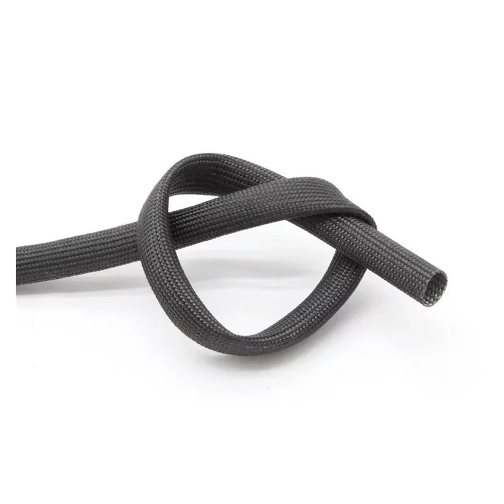 2/10M ID 1mm ~ 35 mm Braided Fiberglass Sleeve 600 Deg.C High Temperature Chemical Glass Fiber Tube Fiberglass Sleeving(Black,25MM_10M)