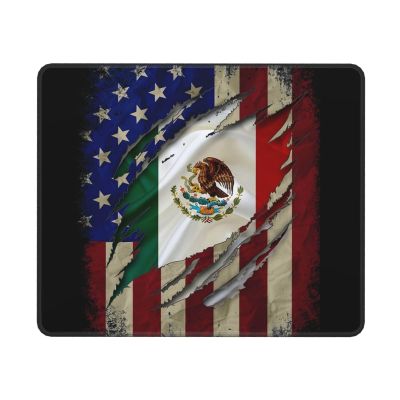 Mexican American Flag Mouse Pad Office Products and Gaming Mousepad for Laptop, Computer and PC