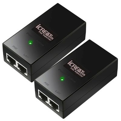 Gigabit POE Injector Adapter, IEEE 802.3af Compliant, 10/100/1000Mbps RJ45, Replace for Ubiquiti U-POE-AF, U6+, EN15GF, TP-Link TL-POE150S, TRENDnET TPE-113GI, 2 Pack