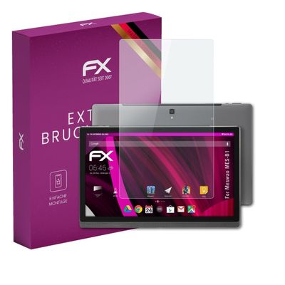 atFoliX Plastic Glass Protective Film compatible with Meswao MES-B1, 9H Hybrid-Glass FX Screen Protector