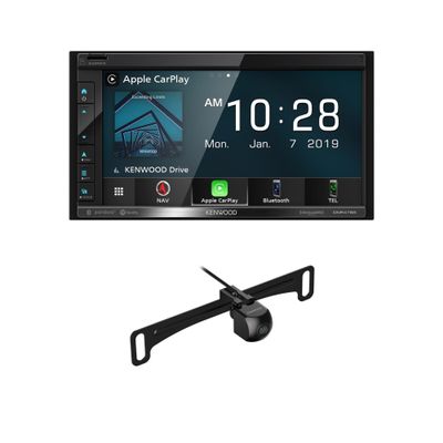 KENWOOD DNR476S 6.8" Car Stereo, Garmin Navigation Built in, Inrix Traffic Service, CarPlay and Android Auto, Bluetooth | Plus KENWOOD CMOS-240U Universal Backup Camera