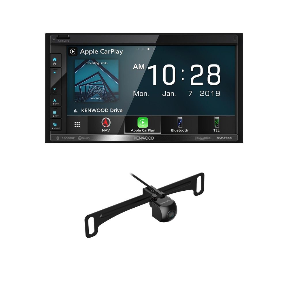 KENWOOD DNR476S 6.8" Car Stereo, Garmin Navigation Built in, Inrix Traffic Service, CarPlay and Android Auto, Bluetooth | Plus KENWOOD CMOS-240U Universal Backup Camera