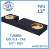 Tundra Double Cab Dual Sealed Subwoofer Enclosure Ground Shaker (12" TW3) view 2