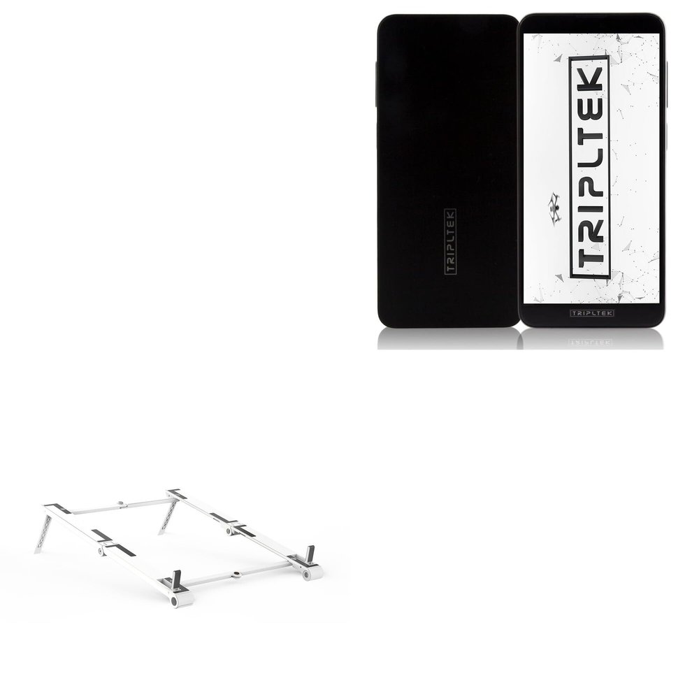 BoxWave Stand and Mount Compatible with Tripltek Mini - Pocket Aluminum Stand 3-in-1, Portable Multi Angle Viewing Riser - Metallic Silver