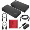 40AY0090US Lenovo Thinkpad Docking Station Dual Monitor - Supports 4K Display, Universal Dock USB Type- C Gen 2 with 4K HDMI + 4K DisplayPort + USB C Cable + 90W Adap TER (Renewed) view 1