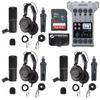 Zoom PodTrak P4 Portable Multitrack Podcast Recorder Bundle with Three (3) Mic Packs with Headphones, Windscreen, XLR, and Tabletop Stands + 64GB Card + Wallet view 1