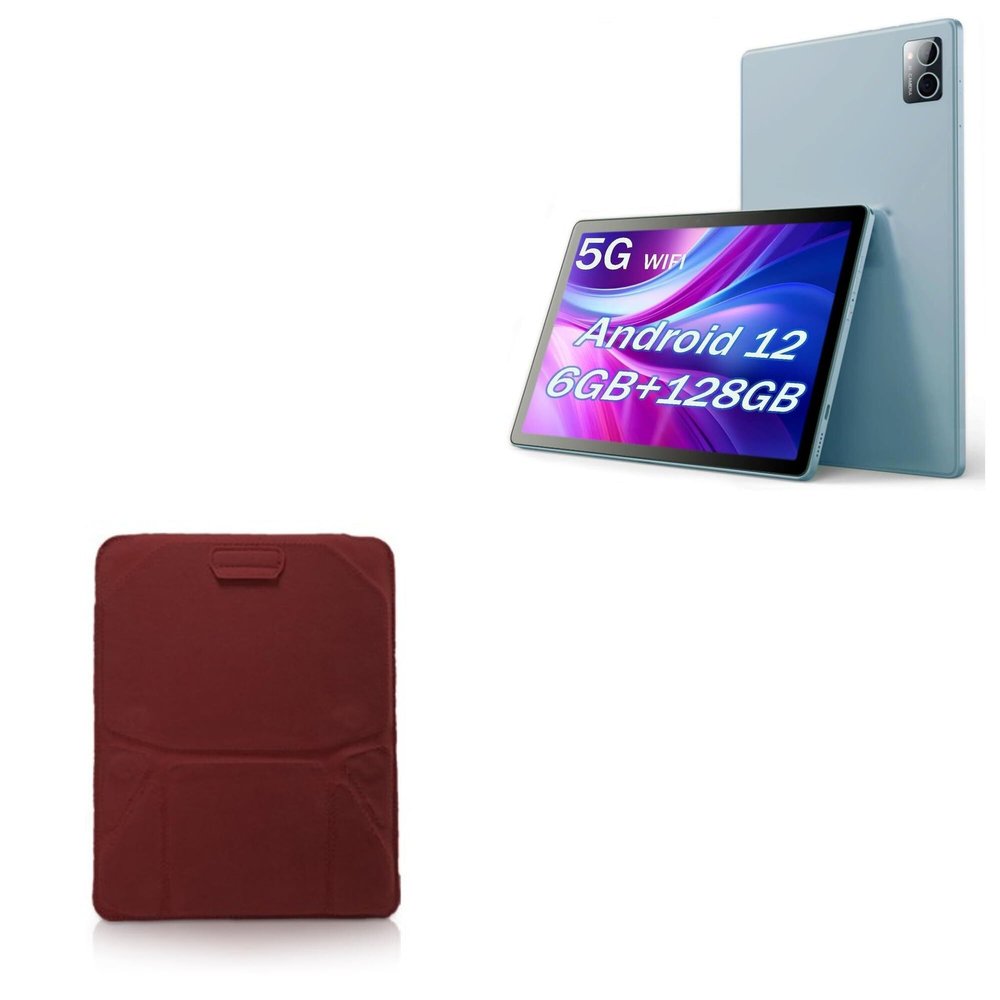BoxWave Case Compatible with KBJPADS GP401 (10.36 in) - Velvet Pouch Stand, Velour Slip Sleeve Built-in Foldable Kickstand - Burgundy