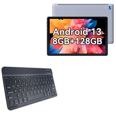 BoxWave Keyboard Compatible with Jeazans OC101 (10.1 in) - SlimKeys Bluetooth Keyboard, Portable Thin with Chiclet-Style Keys - Jet Black