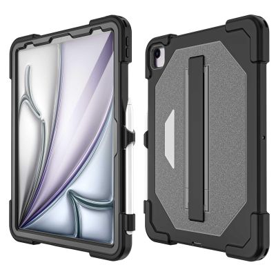 AdirMi Case for iPad Air 13-inch (M2) 2024, Upgraded Military Grade Dropproof [Build-in Screen Protector] [Stand & Handheld] [Pen Holder]