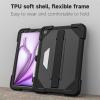 AdirMi Case for iPad Air 11 Inch M2 2024 (6th Generation), Upgraded Military Grade Dropproof [Build-in Screen Protector] [Stand & Handheld] [Pen Holder] view 2