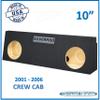 Chevy Silverado Crew Cab 2001-2006 Dual and Triple Sealed Sub Box Subwoofer Enclosure (Sealed, 10") view 2