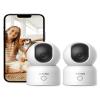 ZOSI 2K Indoor Pan/Tilt Security Camera, 2 Pack 2.4G/5G Dual-Band WiFi Smart Home Cam, 360 Degree Baby Pet Monitor with Phone App,Human Detection,2 Way Audio,Cloud & Memory Card Storage, Plug-in view 1