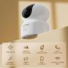 ZOSI 2K Indoor Pan/Tilt Security Camera, 2 Pack 2.4G/5G Dual-Band WiFi Smart Home Cam, 360 Degree Baby Pet Monitor with Phone App,Human Detection,2 Way Audio,Cloud & Memory Card Storage, Plug-in view 3